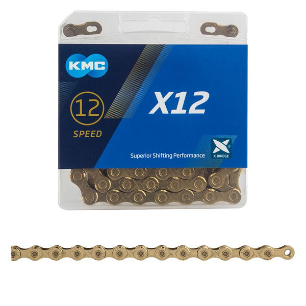KMC X12 Chain, 12sp, 1/2 x 3/32, 126L, Gold