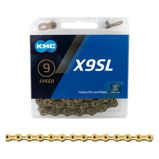 KMC X9SL Chain, 9sp, 1/2 x 11/128, 116L, Gold