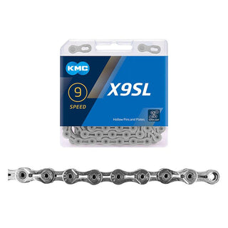 KMC X9SL Chain, 9sp, 1/2 x 11/128, 116L, Silver