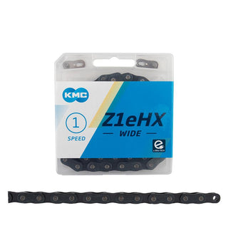 KMC Z1eHX Wide Chain, 1sp, 1/2 x 1/8, 112L, Black