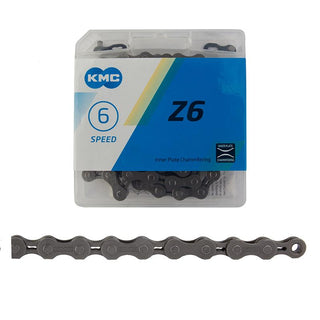 KMC Z6 Chain, 6sp, 1/2 x 3/32, 116L, Black/Grey