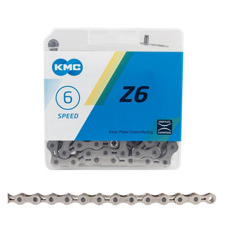KMC Z6 Chain, 6sp, 1/2 x 3/32, 116L, Silver