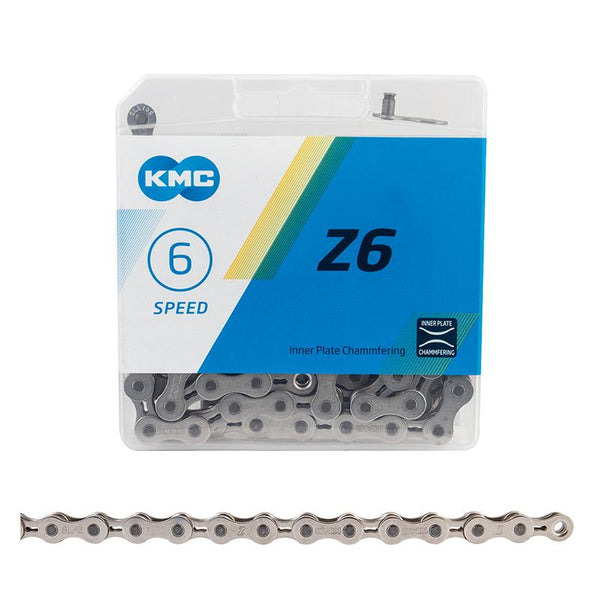 KMC Z6 Chain, 6sp, 1/2 x 3/32, 116L, Silver