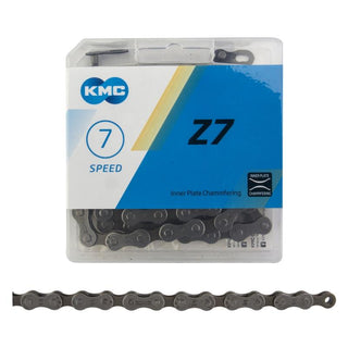 KMC Z7 Chain, 6/7/8sp, 1/2 x 3/32, 116L, Grey/Brown