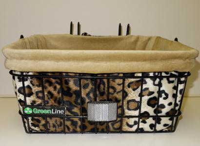 Leopard Brown with Beige Lining Basket Liner