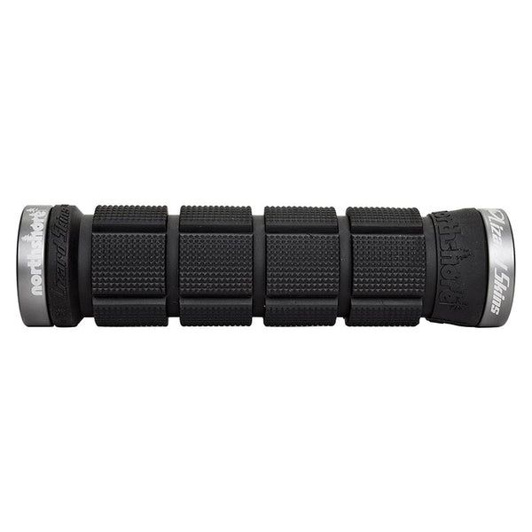 Lizard Skins North Shore Lock On Grips, Black w/ Gray Clamps