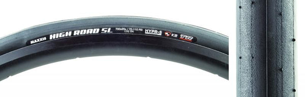 Maxxis High Road SL Tire, 700C x 25mm, Tubeless Folding, Belted, Black