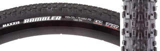 Maxxis Rambler DC/EXO/TR Tire, 700C x 38mm, Tubeless Folding, Black
