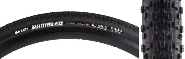 Maxxis Rambler DC/SS/TR Tire, 700C x 45mm, Tubeless Folding, Belted, Black