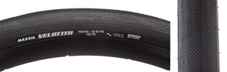 Maxxis Velocita DC/EXO/TR Tire, 700C x 40mm, Tubeless Folding, Black