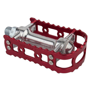 MKS BM-7 BMX Pedals, Red/Silver
