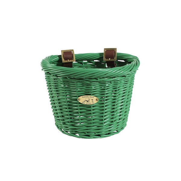 Nantucket Bicycle Basket Co. Gull (Child D-Shape, Green)