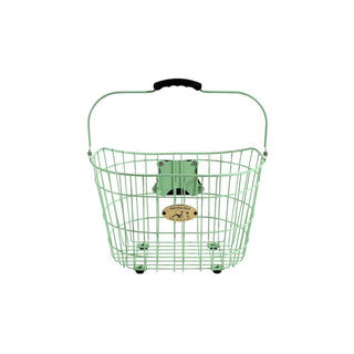 Nantucket Bicycle Basket Co. Surfside (Wide Slat Wire w/ QRS, Mint Green)