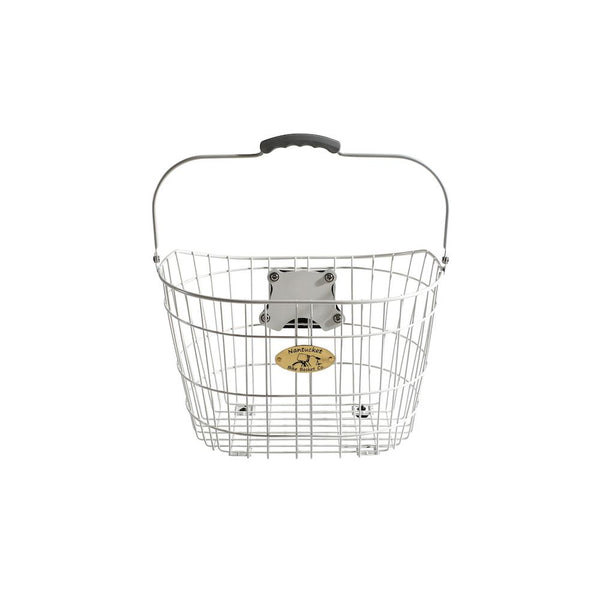 Nantucket Bicycle Basket Co. Surfside (Wide Slat Wire w/ QRS, White)