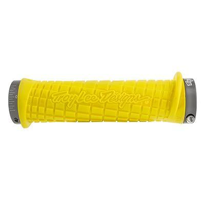 Odi Troy Lee Designs Grips, Yellow w/ Gray Clamps