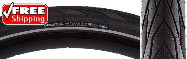 Origin8 Vortex Tire, 700C x 40mm, Wire, Nylon 60, Black