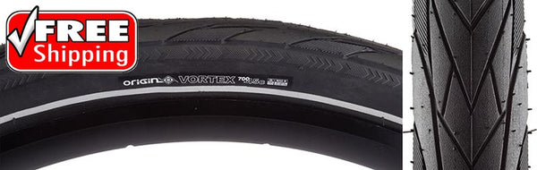 Origin8 Vortex Tire, 700C x 45mm, Wire, Nylon 60, Black