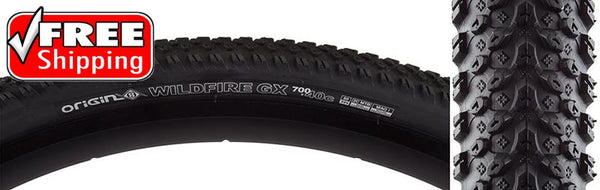 Origin8 Wildfire GX Tire, 700C x 40mm, Folding, Nylon, Black