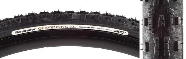 Panaracer Gravel King All Condition Knobby Tire, 700C x 33mm, Tubeless Folding, Belted, Black