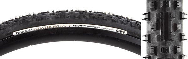 Panaracer Gravel King Extreme Knobby+ Tire, 700C x 33mm, Tubeless Folding, Belted, Black