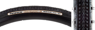 Panaracer Gravel King SK Tire, 700C x 26mm, Folding, Belted, Black/Gum