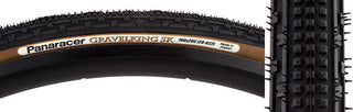 Panaracer Gravel King SK Tire, 700C x 28mm, Folding, Belted, Black/Brown