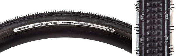 Panaracer Gravel King SK+ Tire, 700C x 32mm, Tubeless Folding, Belted, Black