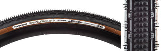 Panaracer Gravel King SK+ Tire, 700C x 32mm, Tubeless Folding, Belted, Black/Brown