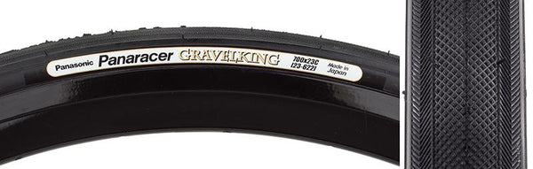 Panaracer Gravel King Slick Tire, 700C x 23mm, Folding, Belted, Black/Gum