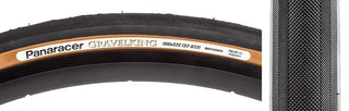 Panaracer Gravel King Slick Tire, 700C x 32mm, Tubeless Folding, Belted, Black/Brown