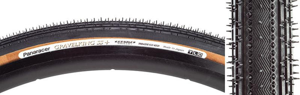 Panaracer Gravel King SS+ Tire, 700C x 32mm, Tubeless Folding, Belted, Black/Brown