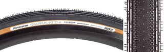 Panaracer Gravel King SS+ Tire, 700C x 35mm, Tubeless Folding, Belted, Black/Brown