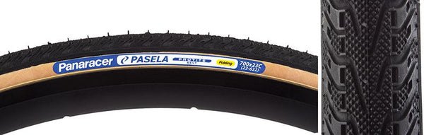 Panaracer Pasela Protite Tire, 700C x 23mm, Folding, Belted, Black/Gum