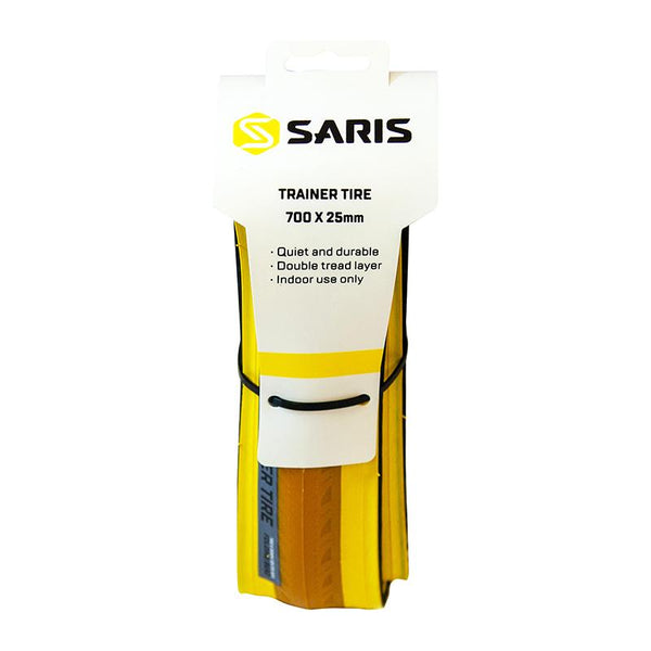 Saris 9735T Trainer Tire Tire, 700C x 25mm, Wire, Yellow