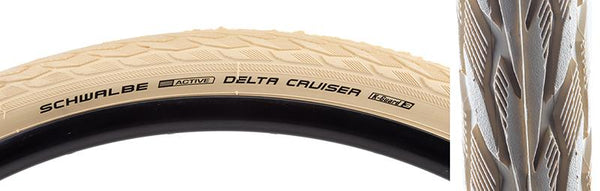 Schwalbe Delta Cruiser Active Twin KG Tire, 700C x 35mm, Wire, Belted, Cream