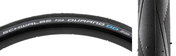 Schwalbe Durano DD Perf SS RG Tire, 700C x 23mm, Wire, Belted, Black/Gray