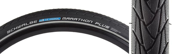 Schwalbe Marathon Plus Performance Twin SmartGuard Tire, 700C x 32mm, Wire, Belted, Black/Gum/Ref