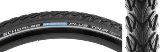 Schwalbe Marathon Plus Tour Performance Twin SmartGuard Tire, 700C x 35mm, Wire, Belted, Black/Gum/Ref