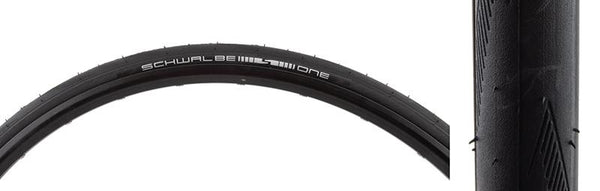 Schwalbe One Tire, 700C x 25mm, Tubeless Folding, Belted, Black/Gum