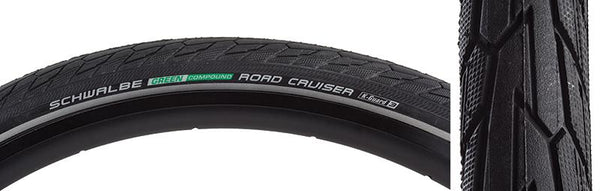 Schwalbe Road Cruiser Active Twin K-Guard Tire, 700C x 32mm, Wire, Belted, Black/Gum
