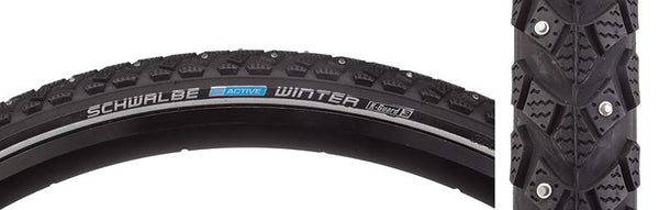 Schwalbe Winter Active Twin K-Guard Tire, 700C x 35mm, Wire, Belted, Black/Ref