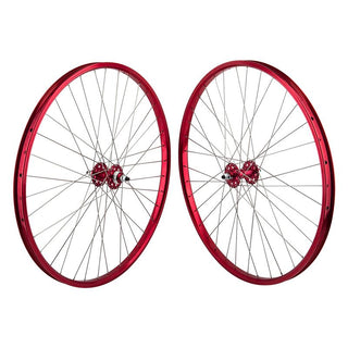SE Bikes 29in Wheel Set Wheel, Set, 1s FW, 100 - 110mm, B/O 3/8, 36H, Red