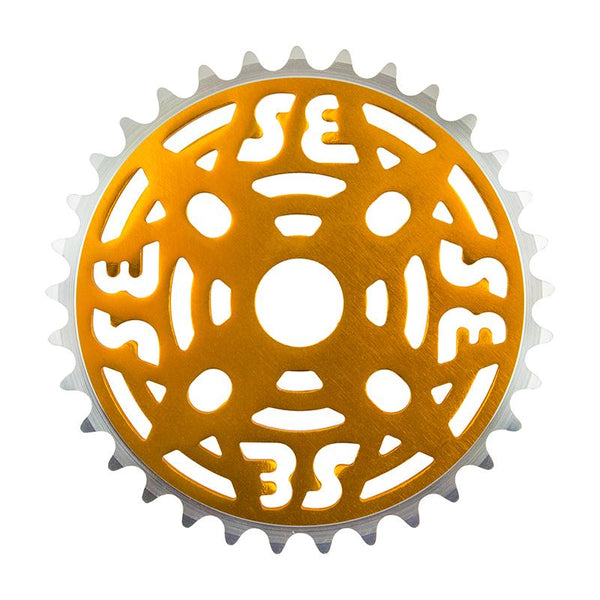 SE Bikes One Piece Alloy Chainring, 1pc, 33T, Gold