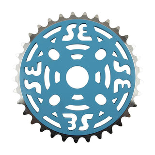 SE Bikes One Piece Alloy Chainring, 1pc, 33T, Painted Blue