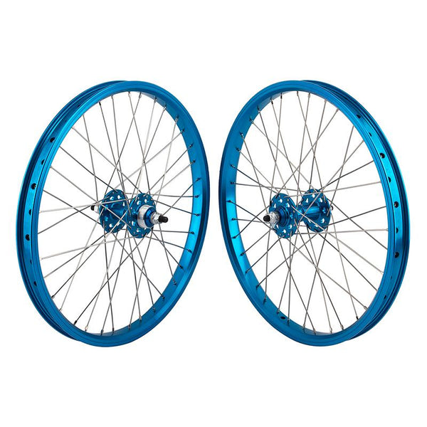 SE Bikes SE Bikes 20in Wheel Set Wheel, Set, 1s FW, 100 - 110mm, B/O 3/8, 36H, Bluee