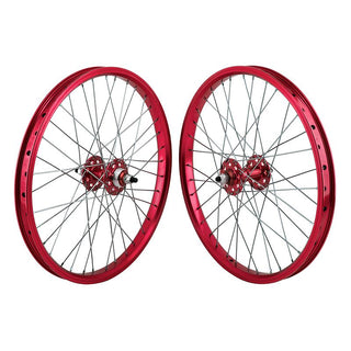 SE Bikes SE Bikes 20in Wheel Set Wheel, Set, 1s FW, 100 - 110mm, B/O 3/8, 36H, Red