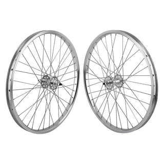 SE Bikes SE Bikes 24in Wheel Set Wheel, Set, 1s FW, 100 - 110mm, B/O 3/8, 36H, Silver