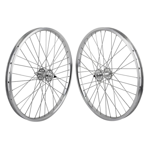 SE Bikes SE Bikes 24in Wheel Set Wheel, Set, 1s FW, 100 - 110mm, B/O 3/8, 36H, Silver