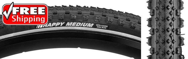 Sunlite Happy Medium Tire, 700C x 35mm, Wire, Black