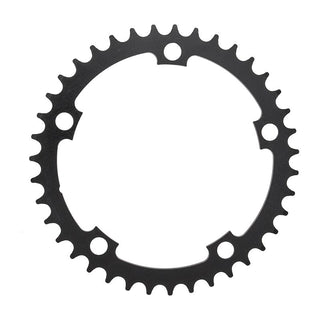 Sunrace RS0 Chainring, 130mm 5-bolt, 39T, Black/Silver